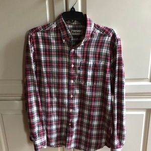 MENS Barbour Plaid Shirt Tailored Fit Small